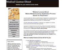 Tablet Screenshot of medicallicensedirect.com